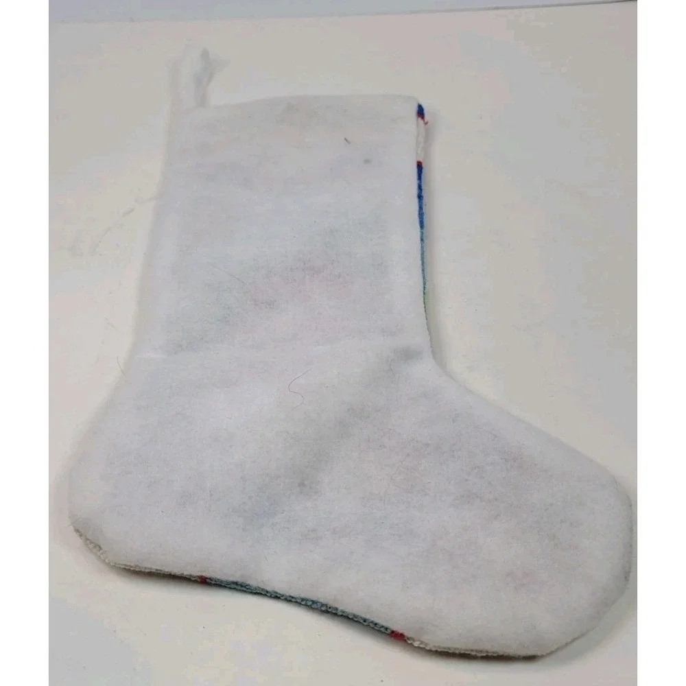 Vintage Needlepoint Stocking Snowman 13